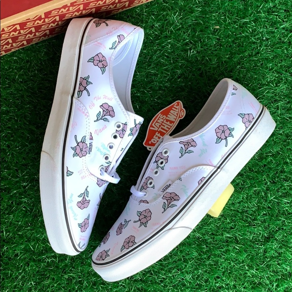 VANS AUTHENTIC THANK YOU FLORAL TRUE WHITE men’s - Picture 15 of 16